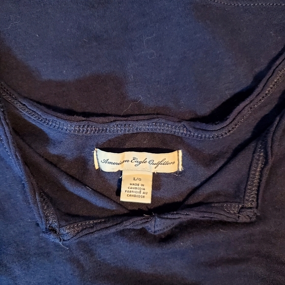 American Eagle Outfitters Navy Blue Tank Top Large - Picture 3 of 6